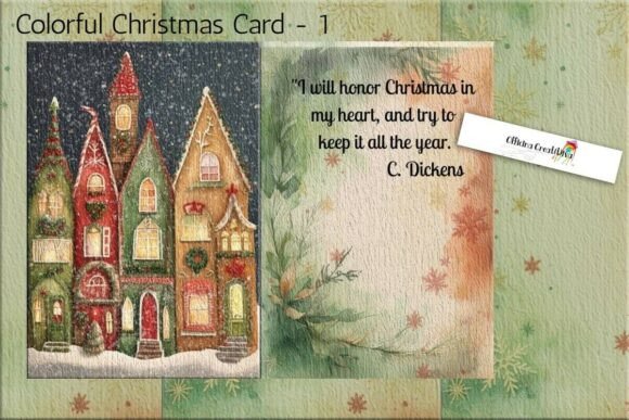 Colorful Christmas Cards: Vibrant Illustrations for Sellers