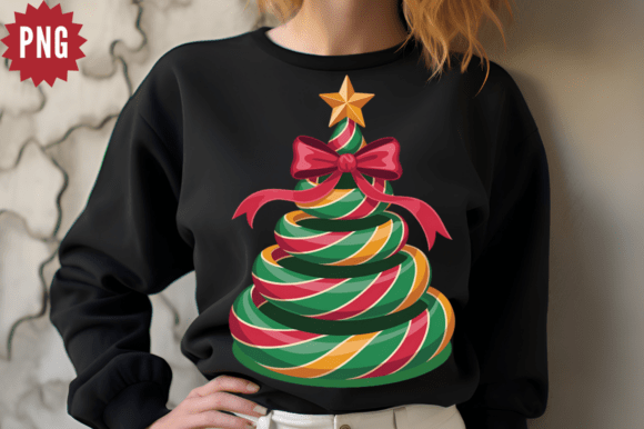 Colorful Christmas Tree Clipart PNG Desi Illustrations