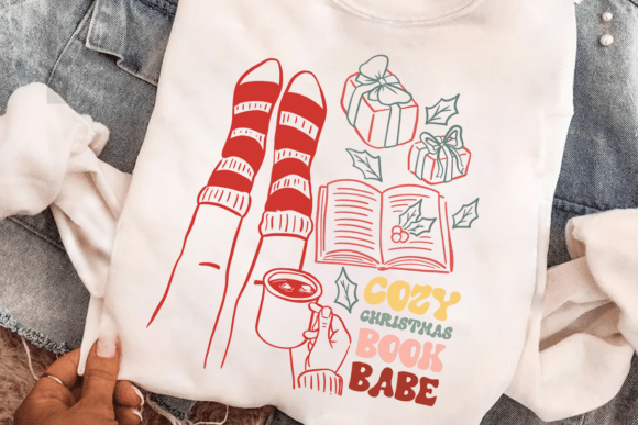 Cozy Christmas Book Babe PNG Review