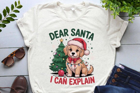 Dear Santa Dog Christmas Illustrations Review