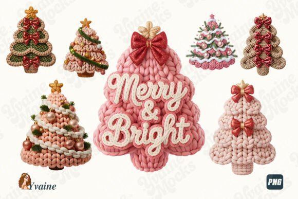 Faux Yarn Crochet Tree Illustrations Review