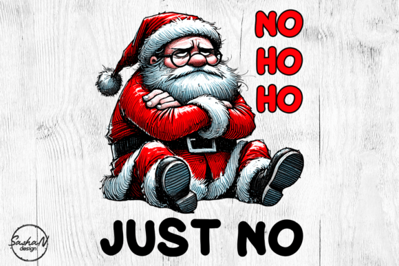 Grumpy Santa PNG: Sarcastic Illustrations for Bold Brands