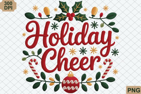 Holiday Cheer, Christmas PNG: Illustrations for Crafters