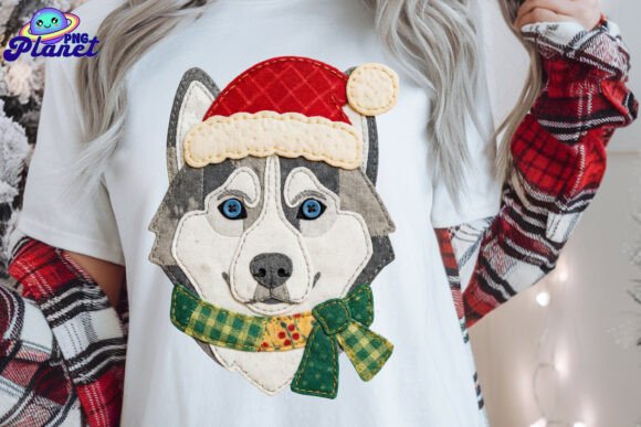 Patchwork Black Husky Christmas PNG: A Designer’s Review