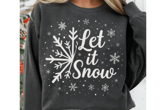 Retro Let It Snow Png Review: Preppy Christmas Illustrations