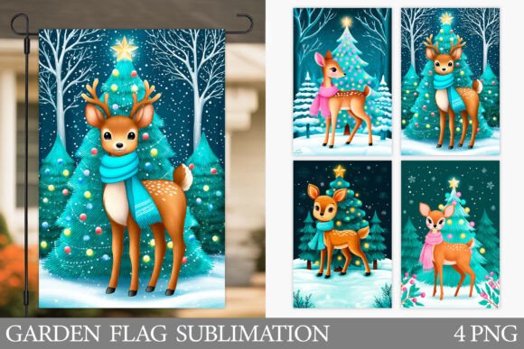 Review: Christmas Deer Flag Sublimation Illustrations