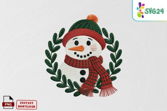 Review: Cute Christmas Snowman Embroidery PNG for Holiday Projects