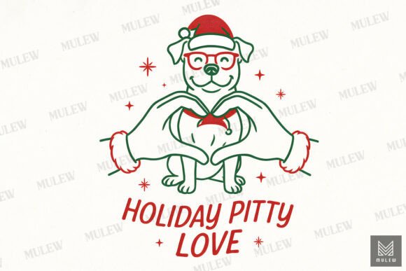 Review: Funny Christmas Pitbull Dog Sublimation Design