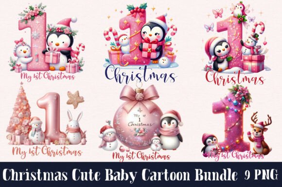 Review: My 1st Christmas Cute Baby Cartoon PNG Illustrations