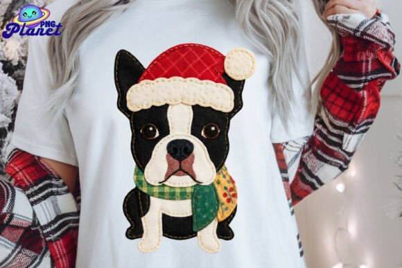 Review: Patchwork Black Boston Terrier Christmas Illustrations