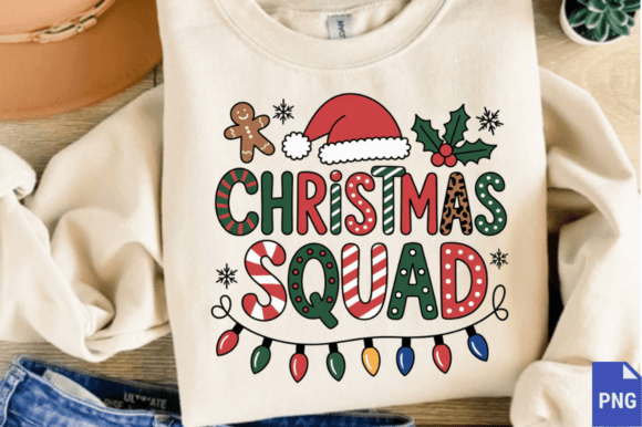Reviewing Christmas Squad Family Crew Xmas PNG Des Illustrations
