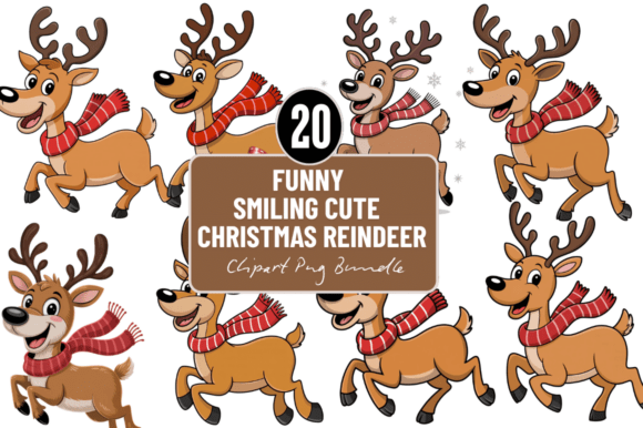 Reviewing Smiling Cute Christmas Reindeer Clipart for Stitching