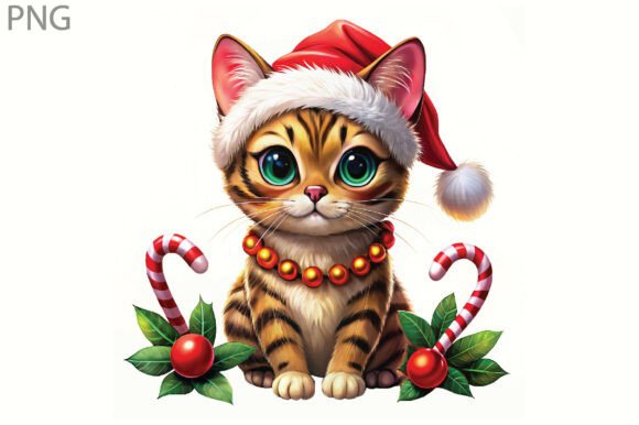 Reviewing Watercolor Cat Christmas Lights Clipart for Stitching
